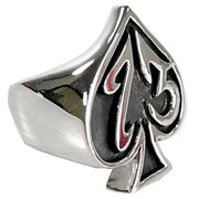 Number 13 Spade Sterling Silver Gothic Ring
