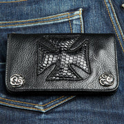 Iron Cross Leather Harley Biker Wallets