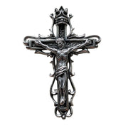 sterling silver Jesus cross gothic pendant