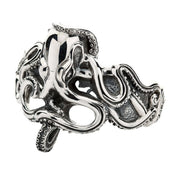 Octopus Sterling Silver Men's Cuff Bracelet