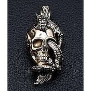 skull brass pendant