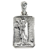 The Hermit Tarot Card Sterling Silver Pendant