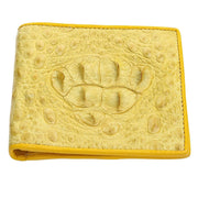 yellow crocodile hornback wallet
